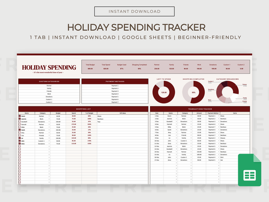 Holiday Spend Tracker